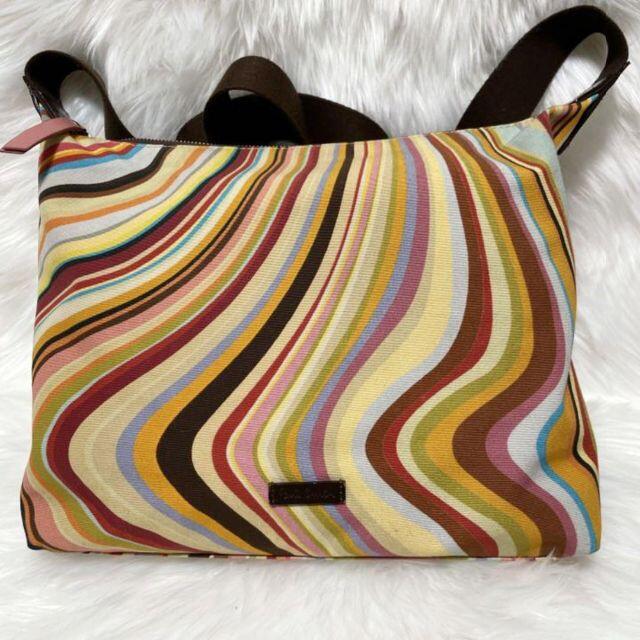 Paul Smith(ポールスミス)の✨美品✨ ポールスミス ショルダーバッグ A4可 マルチカラー マーブル 大容量 レディースのバッグ(ショルダーバッグ)の商品写真