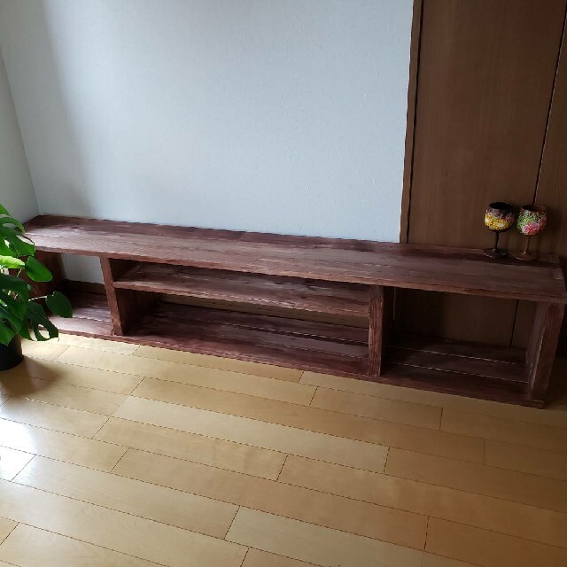 180 テレビボード 無垢材 オーダーメイド ウォールナット アンティーク棚/ラック/タンス