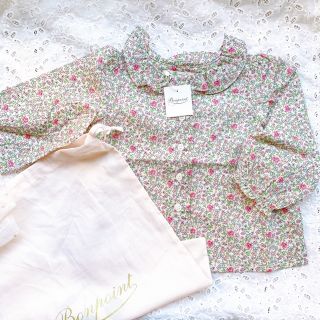 ボンポワン(Bonpoint)の【ボンポワン】新品 リバティ ブラウス 長袖 12m 女の子(シャツ/カットソー)