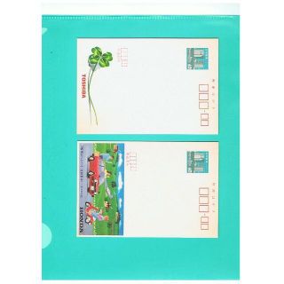 額面40円時代エコーはがき未使用5枚◎全国版/準全国版より(使用済み切手/官製はがき)