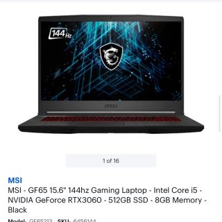 MSI GF65(ノートPC)