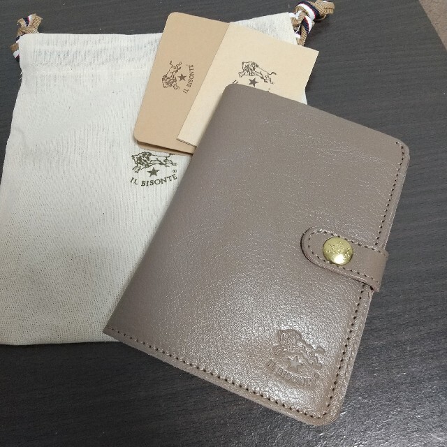 新品 イルビゾンテ 本革 レザー ウォレット 財布 折り財布 グレー