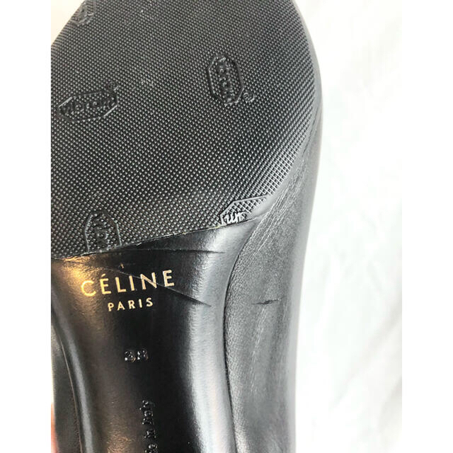 celine(セリーヌ)の美品◆CELINE エッセンシャル Vネック パンプス 38 セリーヌ レザー レディースの靴/シューズ(ハイヒール/パンプス)の商品写真