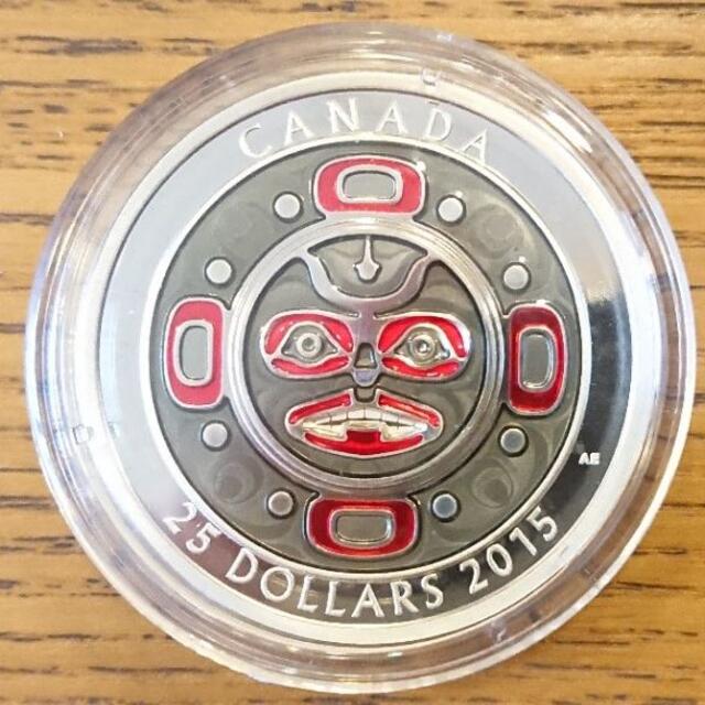 2015 カナダ 歌のムーンマスク ハイレリーフ 25ドル銀貨 3種セットの