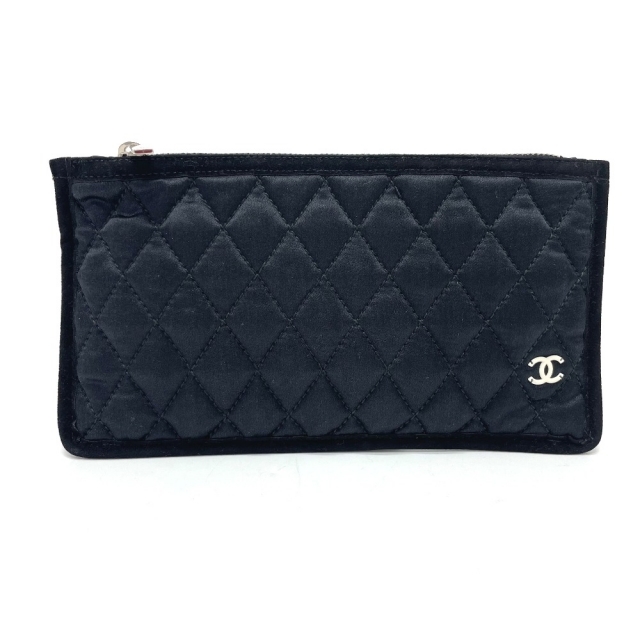 シャネル CHANEL アイマスク&ポーチ CCココマーク 2点セット お顔 シルク ブラック 未使用