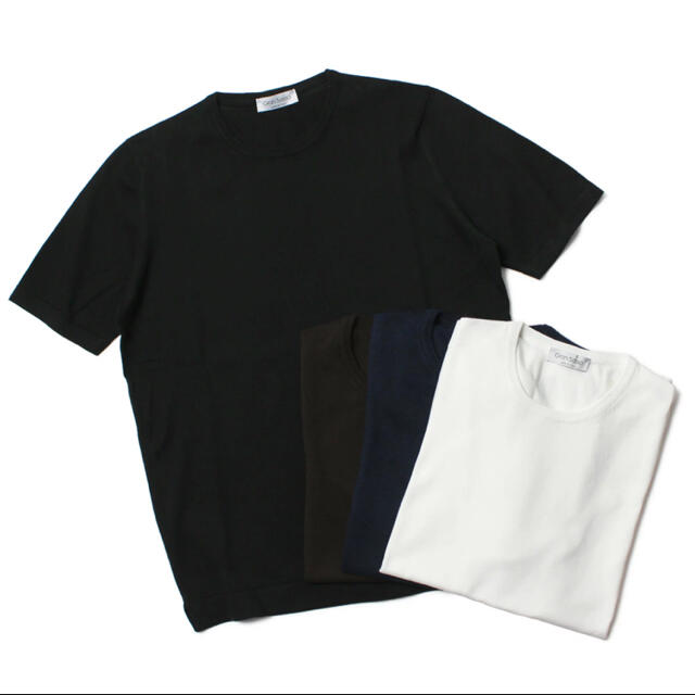 グランサッソ / GRANSASSO クルーネック ニット Tシャツ ブラック - T