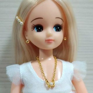 094リカちゃん ネックレス(蝶々)とピアス・ヘアピンのセット0728(その他)