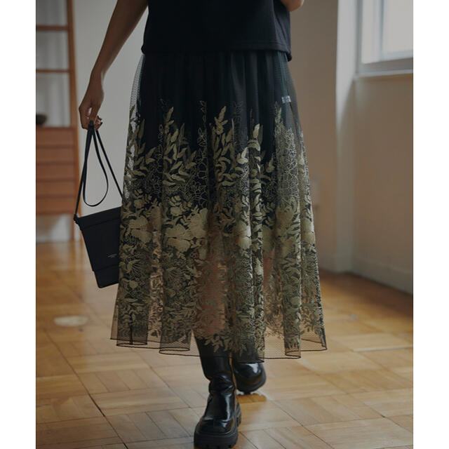 【完売品】LULA TULLE EMBROIDERY SKIRT