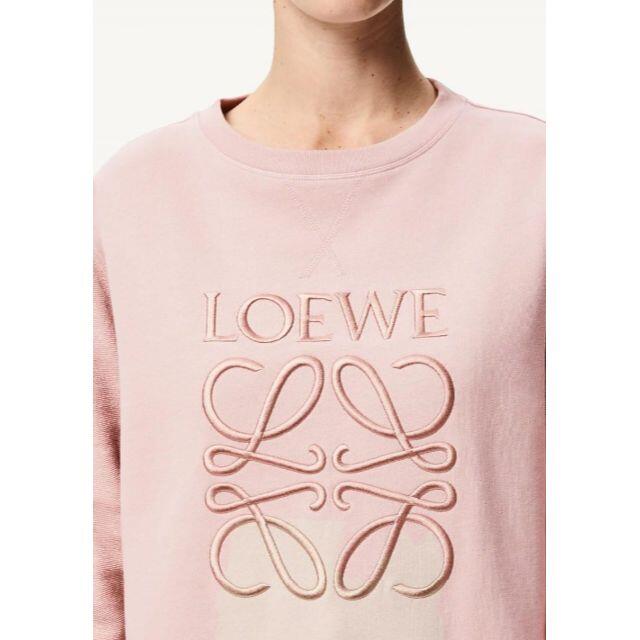 LOEWE - ロエベ　アナグラム　エンブロイダリースウェットシャツ　ピンクS