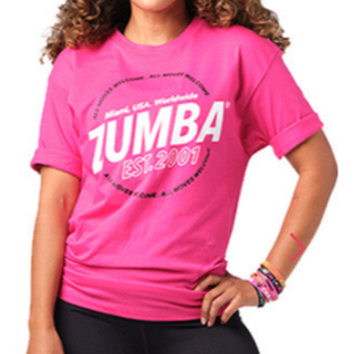 ズンバ(Zumba)のZUMBA　ズンバ　最新　新品　未使用　未開封　Tシャツ　ピンク　新発売(Tシャツ(半袖/袖なし))