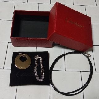 カルティエ(Cartier)のCartier カルティエ ラウンドハートキーホルダー バッグチャーム(キーホルダー)