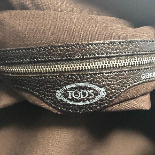 TOD'S(トッズ)の【美品】TOD'S(トッズ) ダークブラウン レザー ショルダーバッグ レディースのバッグ(ショルダーバッグ)の商品写真