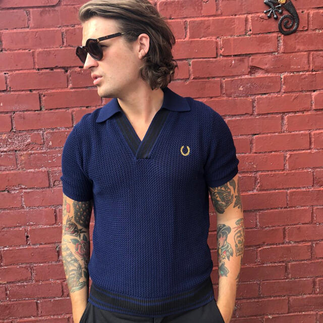 FRED PERRY(フレッドペリー)のフレッドペリ　ニットポロシャツ　miles kane メンズのトップス(ポロシャツ)の商品写真