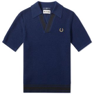 フレッドペリー(FRED PERRY)のフレッドペリ　ニットポロシャツ　miles kane(ポロシャツ)