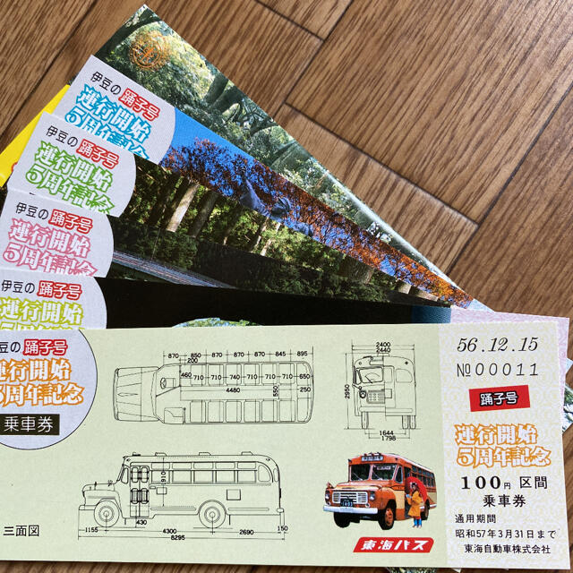 【有効期限切れ】東海バス伊豆の踊子号運行開始5周年記念乗車券 チケットの乗車券/交通券(その他)の商品写真