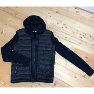 モンクレール(MONCLER)のモンクレール　ニットダウンジャケット　S  ネイビー(ダウンジャケット)