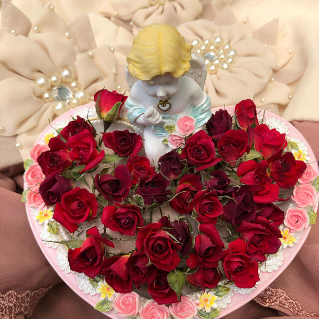 ミニミニ薔薇20輪セット+おまけ2輪付き★ミニバラ ドライフラワー★花材　素材★ ハンドメイドのフラワー/ガーデン(ドライフラワー)の商品写真