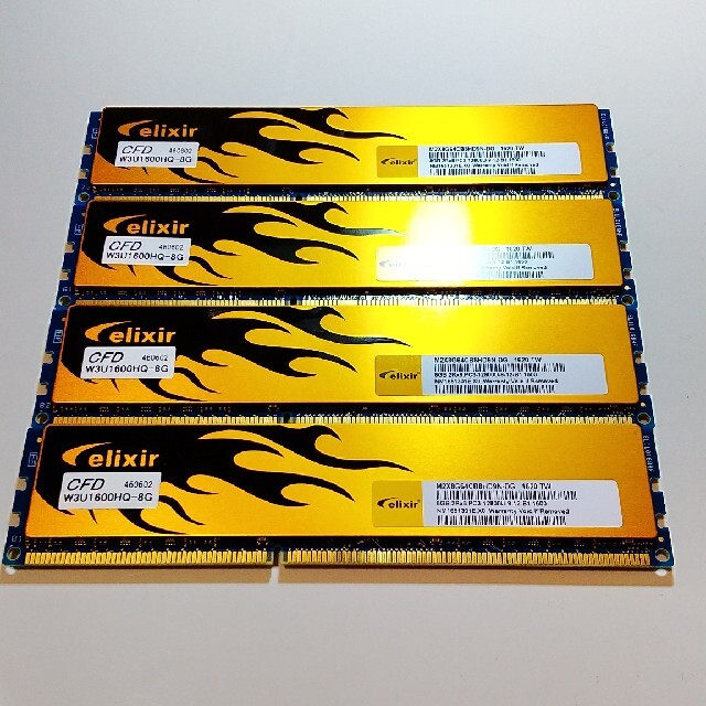 DDR3 PC3-12800 CFD elixir 8GB x 4枚 32GB