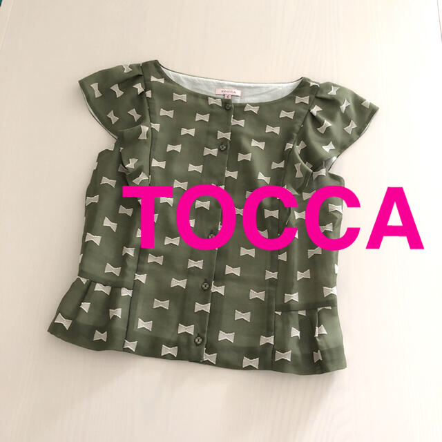 TOCCA(トッカ)の【美品◎】TOCCA トッカ　リボン　フリル　トップス　Tシャツ レディースのトップス(シャツ/ブラウス(半袖/袖なし))の商品写真