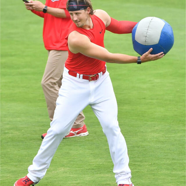 海外限定　LA ドジャース　MLB メジャーリーグ　野球　ジム　ヘッドバンド スポーツ/アウトドアのトレーニング/エクササイズ(その他)の商品写真