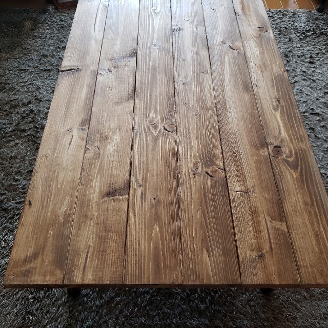 90✕54　ローテーブル　ウォールナット　無垢材　天然木　アンティーク　木製折り畳み式