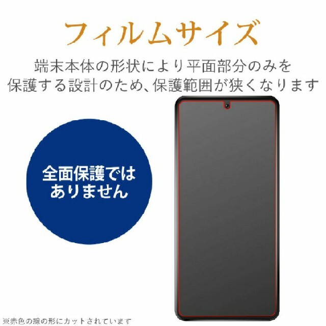 ELECOM(エレコム)のGalaxy A51 5G(SC-54A/SCG07)ゴリラガラスフィルム スマホ/家電/カメラのスマホアクセサリー(保護フィルム)の商品写真