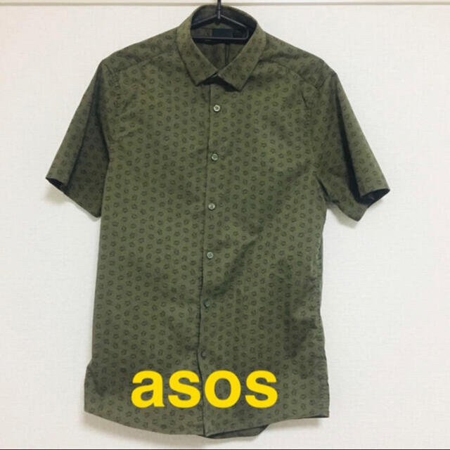asos(エイソス)のasos カーキ　半袖　シャツ　S エイソス  メンズのトップス(シャツ)の商品写真