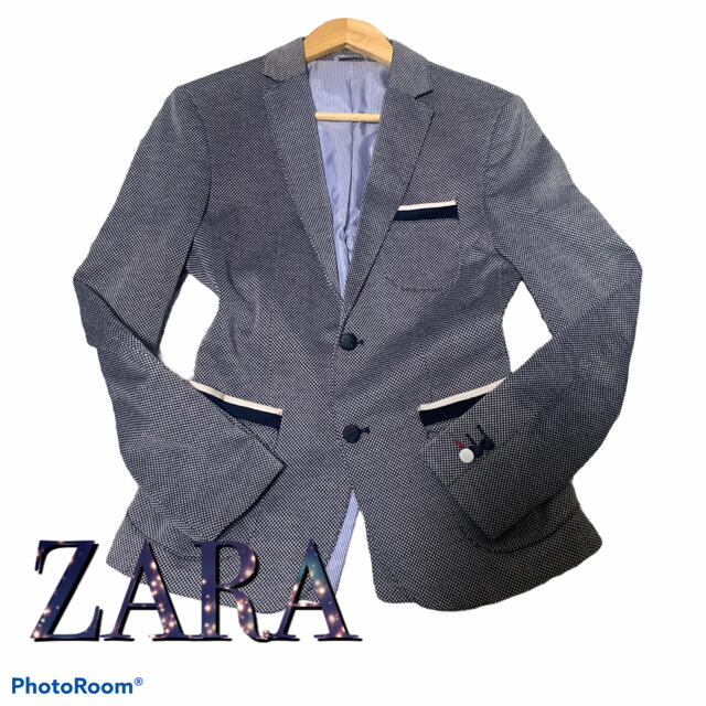 ZARA(ザラ)の【ZARA】 ザラ　テーラードジャケット　千鳥柄　ストライプ　カジュアルスーツ メンズのジャケット/アウター(テーラードジャケット)の商品写真