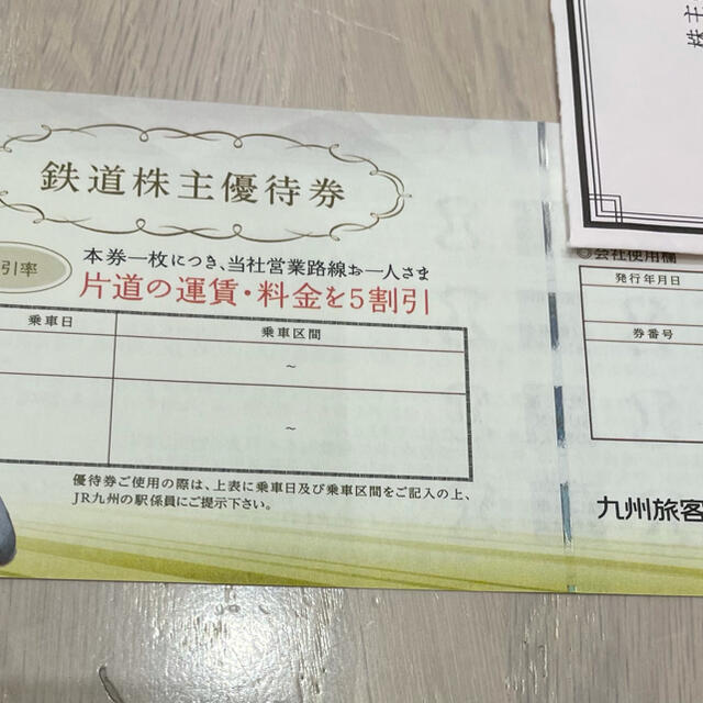 専用です。JR九州の鉄道株主優待券 チケットの優待券/割引券(その他)の商品写真