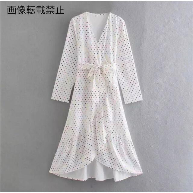 ZARA - 🌻7月新作🏖4999◇カラフル ドット リボン ワンピースの
