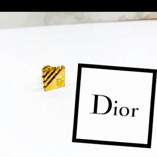 Dior　ゴールド×シルバー　ロゴ　丸型　お洒落　カフスリング　クリップ　ピン