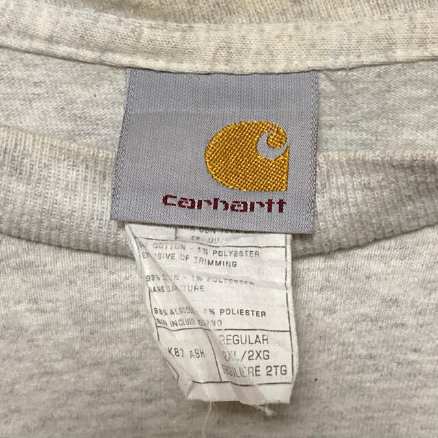 carhartt(カーハート)のCarhartt カーハート 肉厚 Tシャツ 刺繍ロゴ 霜降りグレー XXL メンズのトップス(Tシャツ/カットソー(半袖/袖なし))の商品写真