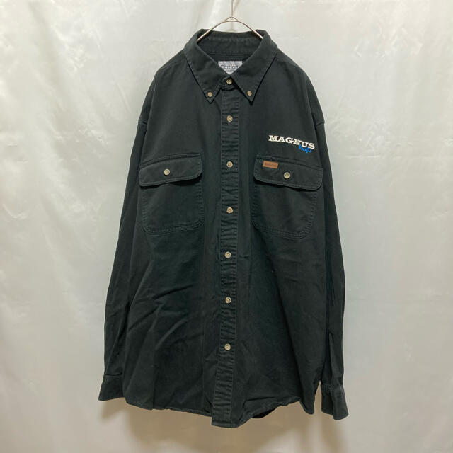 carhartt(カーハート)のCarhartt カーハート 肉厚 ワークシャツ 長袖 刺繍 ブラック XL メンズのトップス(シャツ)の商品写真