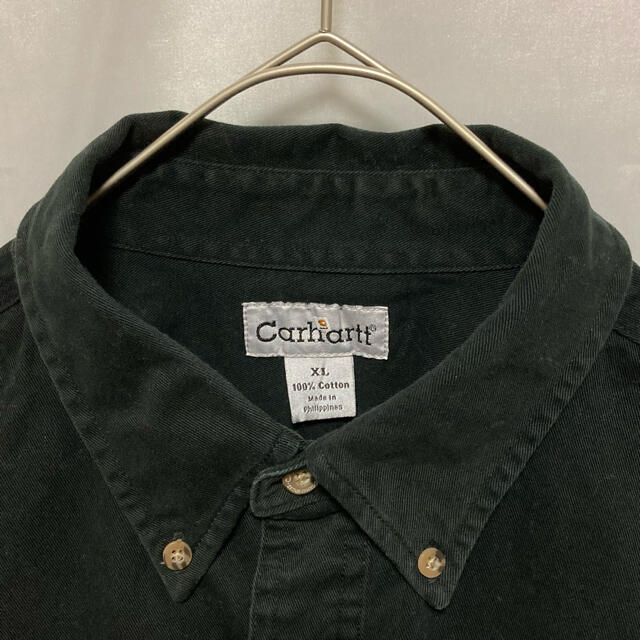 carhartt(カーハート)のCarhartt カーハート 肉厚 ワークシャツ 長袖 刺繍 ブラック XL メンズのトップス(シャツ)の商品写真