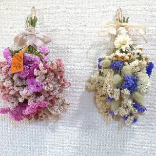 『SOLD』*ʚ♥ふんわり可愛いスワッグ❁２個セット♥ɞ*ドライフラワー❁ (ドライフラワー)