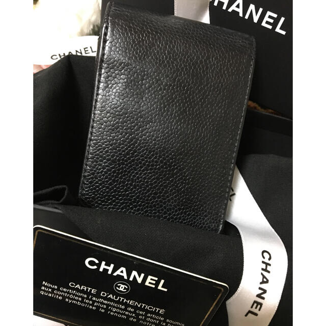 CHANEL(シャネル)のるぅきゅん様 専用 CHANELキャビアスキン シガレットケース 正規品 ポーチ メンズのファッション小物(タバコグッズ)の商品写真