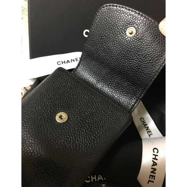 CHANEL(シャネル)のるぅきゅん様 専用 CHANELキャビアスキン シガレットケース 正規品 ポーチ メンズのファッション小物(タバコグッズ)の商品写真