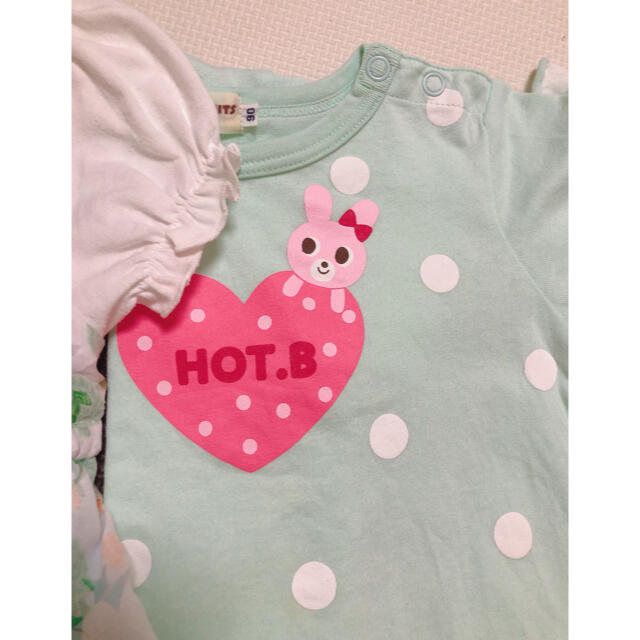 mikihouse(ミキハウス)の3点セット　ミキハウス　ワンピース　Tシャツ　90 キッズ/ベビー/マタニティのキッズ服女の子用(90cm~)(ワンピース)の商品写真