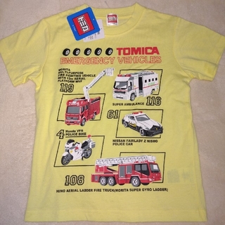 タカラトミー(Takara Tomy)のトミカ　半袖Tシャツ　110センチ　イエロー(Tシャツ/カットソー)