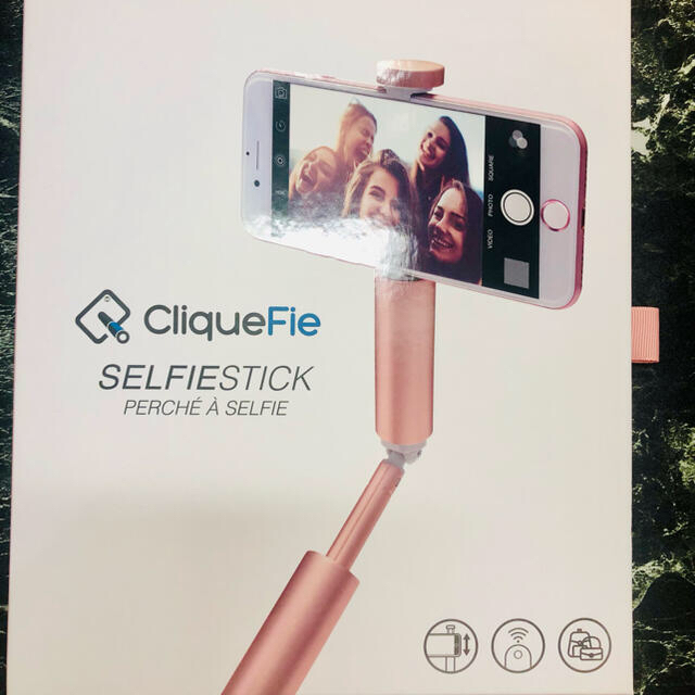 Apple(アップル)の値下げ！！CliqueFie  自撮り棒  SELFIE STICK スマホ/家電/カメラのスマホアクセサリー(自撮り棒)の商品写真