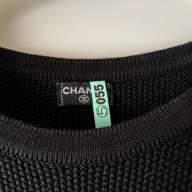 CHANEL ココマークボタン　ブラックコットンニット　シャネル　ヴィンテージ