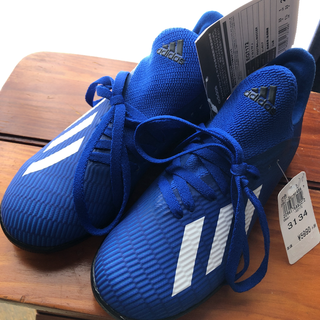 アディダス(adidas)の新品　タグ付　アディダス　スパイク　20cm ブルー(スニーカー)