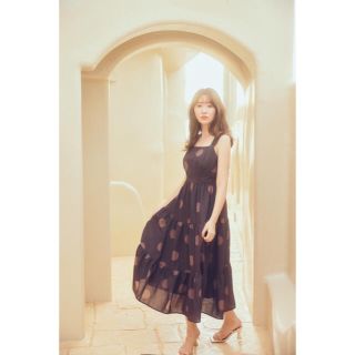 herlipto Polka Dot Open Back Dress(ロングワンピース/マキシワンピース)