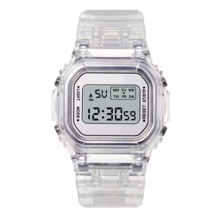 ジーショック(G-SHOCK)のレディースウォッチ！クリアウォッチ！透明！シリコン！ホワイト！レディース腕時計！(腕時計)