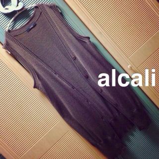 アルカリ(alcali)の147☆alcaliロングニットベスト(ベスト/ジレ)