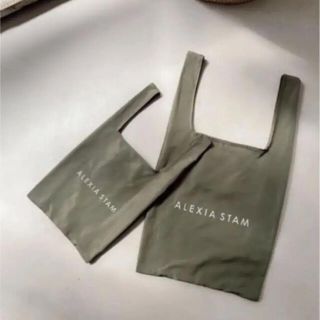 アリシアスタン(ALEXIA STAM)の新品未使用　即完売　alexiastam エコバッグ　sサイズ  カーキ  (エコバッグ)