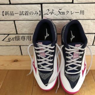 ミズノ(MIZUNO)の【美品-試着のみ】テニスシューズクレーコート用24.5(シューズ)