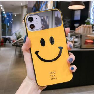 ベイフロー(BAYFLOW)の■iPhone12・12proケース■イエロー■smile■スマイル■(iPhoneケース)