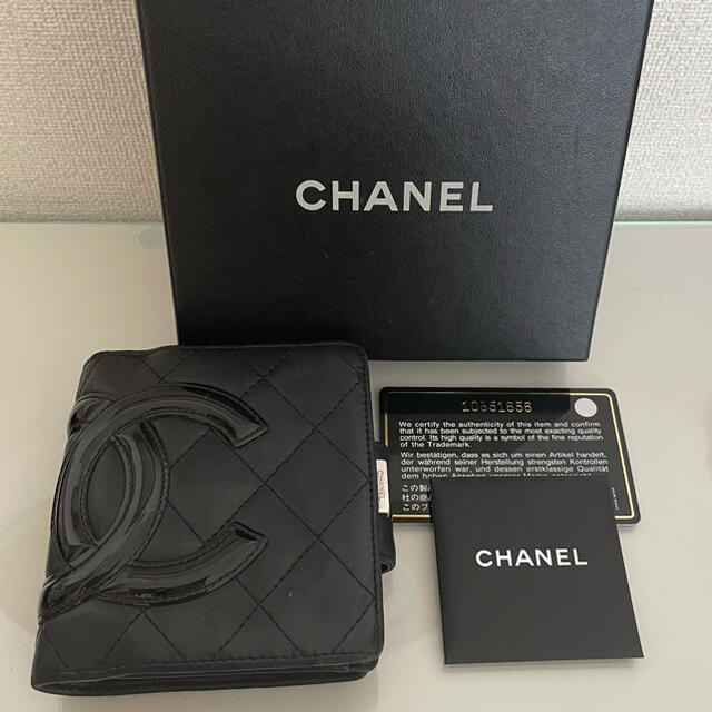 ????CHANEL ????カンボライン　二つ折り財布レディース