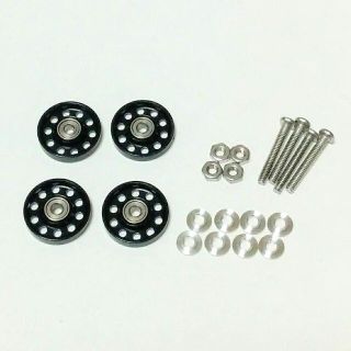 kdm45様専用　１３ｍｍ　軽量　アルミベアリングローラー　黒２個２セット(プラモデル)